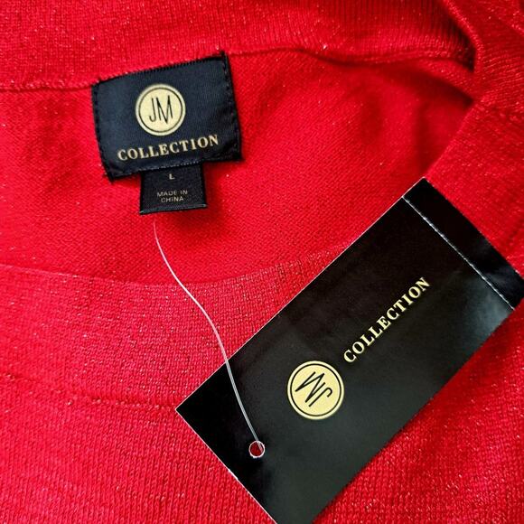 JM Collection Embellished Cold Shoulder Sweater Dress - Picture 2 of 10